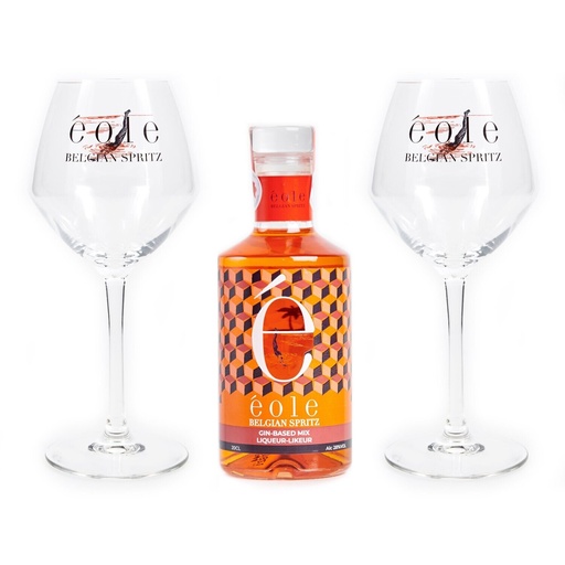 [COF-EBS50+2V] Coffret  Eole Belgian Spritz 50cl & 2 verres à Cocktail