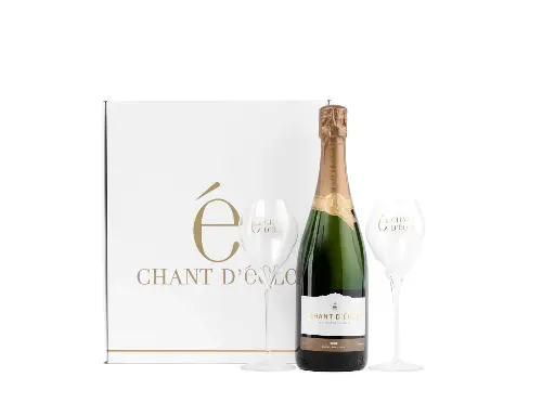 [COF-BB+2v23] Boxed set - Blanc de Blancs & 2 glazen 23 cl