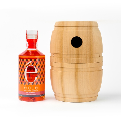 [EBS 50cl + nichoir] Wooden nesting box with bottle of Eole Belgian Spritz 50cl